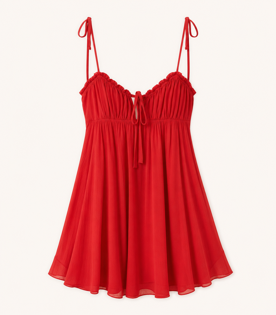 Red mini sundress